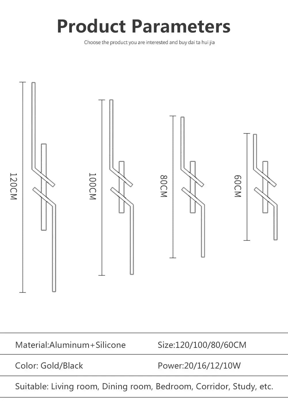 Modern LED Ceiling Light by Simples Market in gold luster; aluminum+silicone, 60/80/100/120 cm, 10/12/16/20W