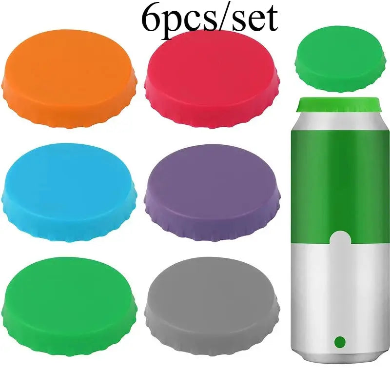 Food Grade Silicone Cola Cap Leak Proof Sealed Can Cap Reusable Dust Proof Cap For Beer Canned Beverages