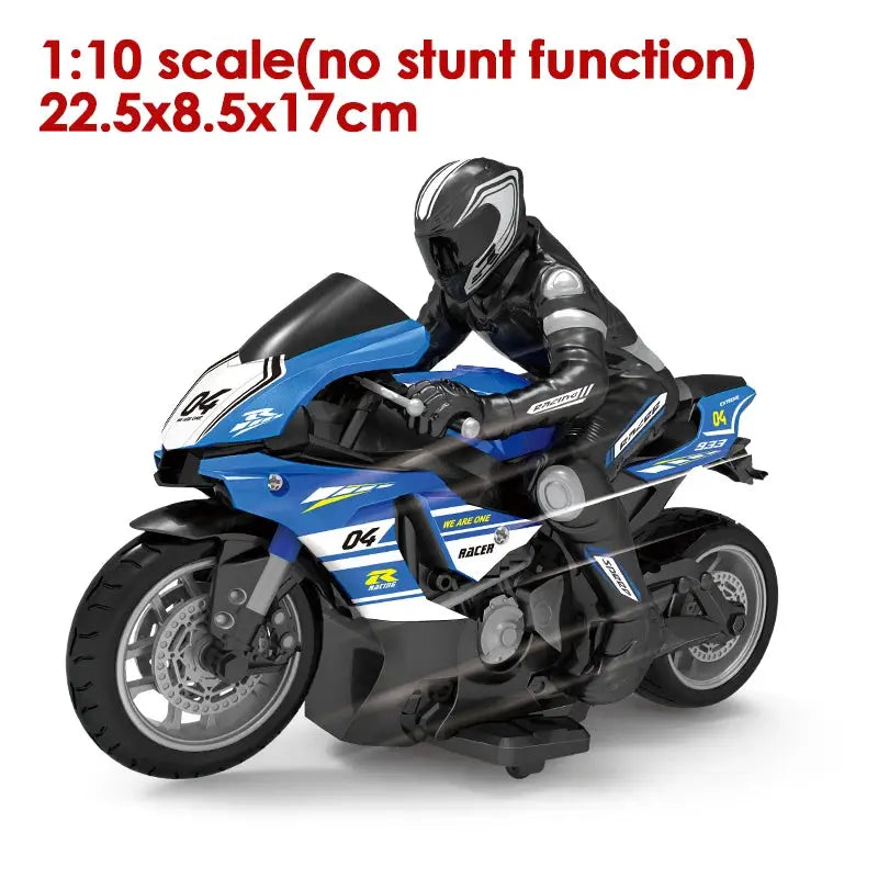 High Speed RC Motorcycle 1-6 and 1-10 Scale Electric Remote Control Bike 4CH Drift Car for Kids
