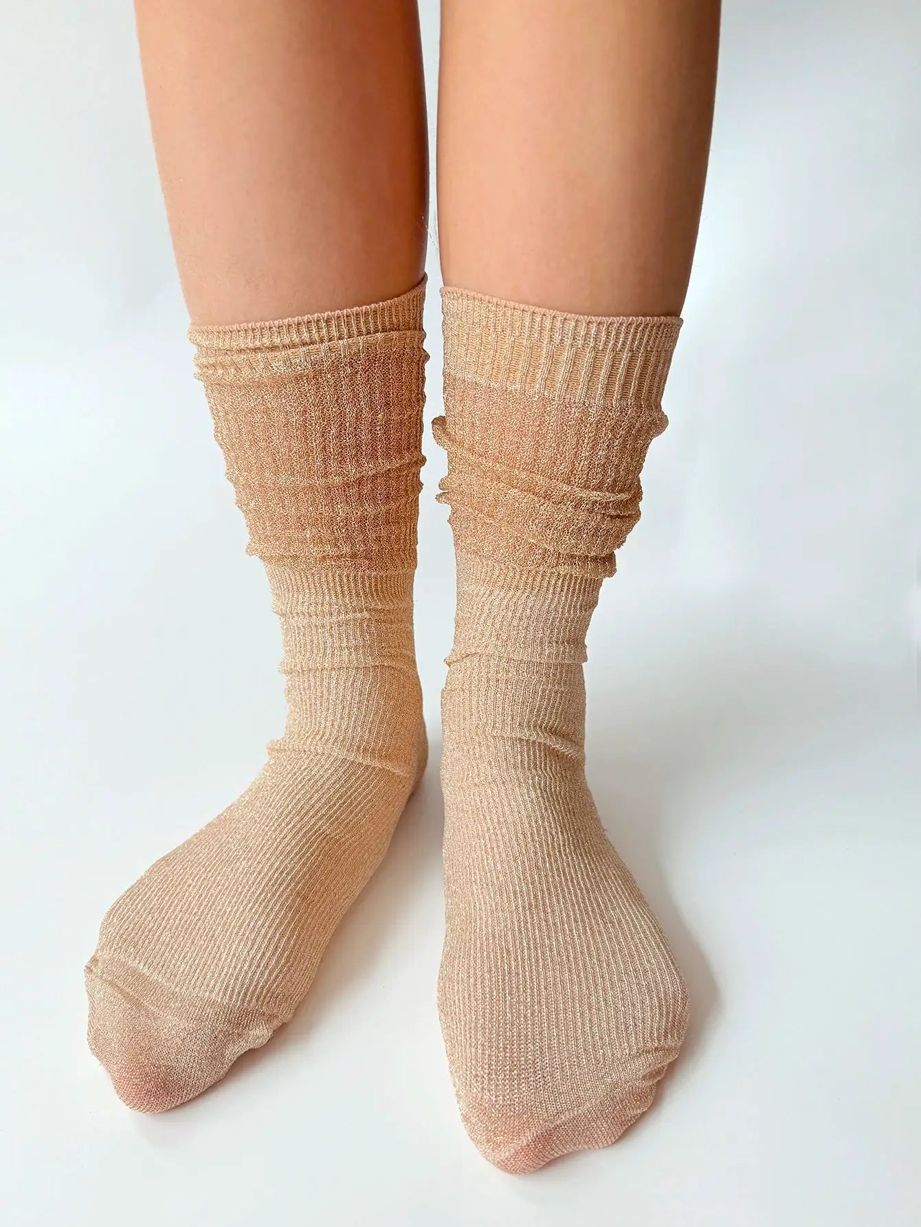 Korean Style Womens Thin Sheer Summer Socks Breathable Lightweight Silk Shine for Luxury Comfort