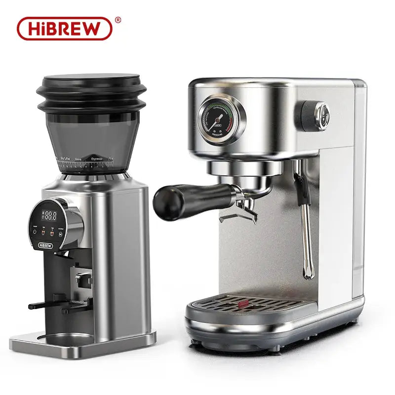HiBREW 20 Bar Semi Automatic Espresso Machine Temperature Adjustable Cold Hot Steam Cappuccino Maker H10B Super Slim
