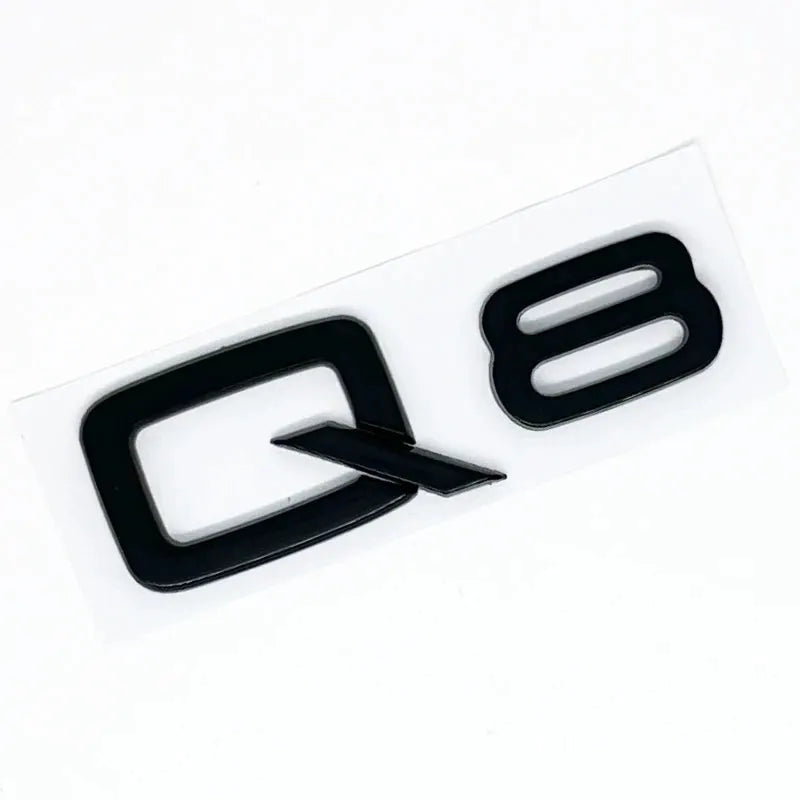 Q8 3D ABS chrome car rear trunk badge emblem sticker by Simples Market