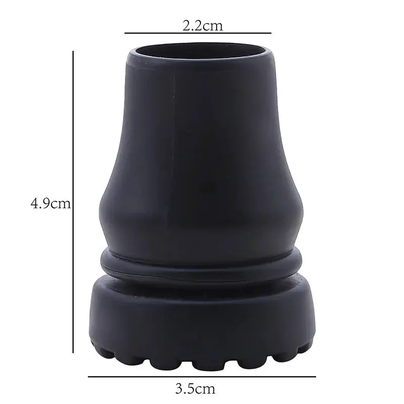 Simples Market antiskid trekking pole bottom pad; fits 16–22 mm, black rubber.