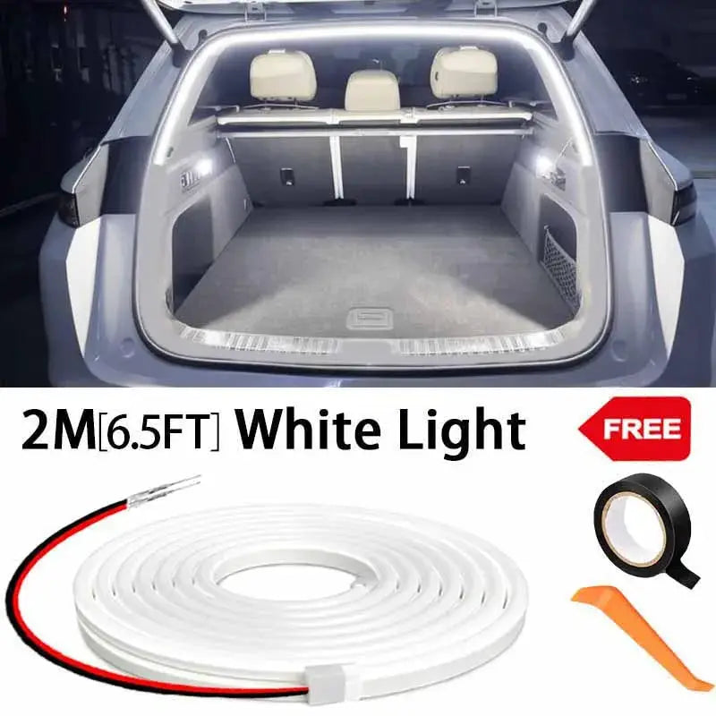 Car LED Trunk Lighting Strip With High Brightness Wiring Free Installation Automatic Sensing Tailgate Ambient Light