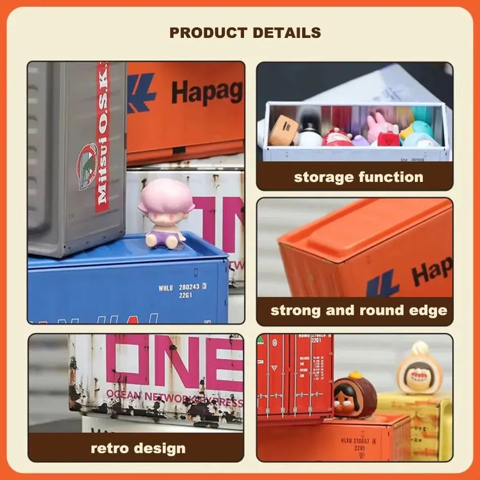 CargoCraft Miniature Iron Storage Box Desktop Organizer For Small Items And Industrial Decor