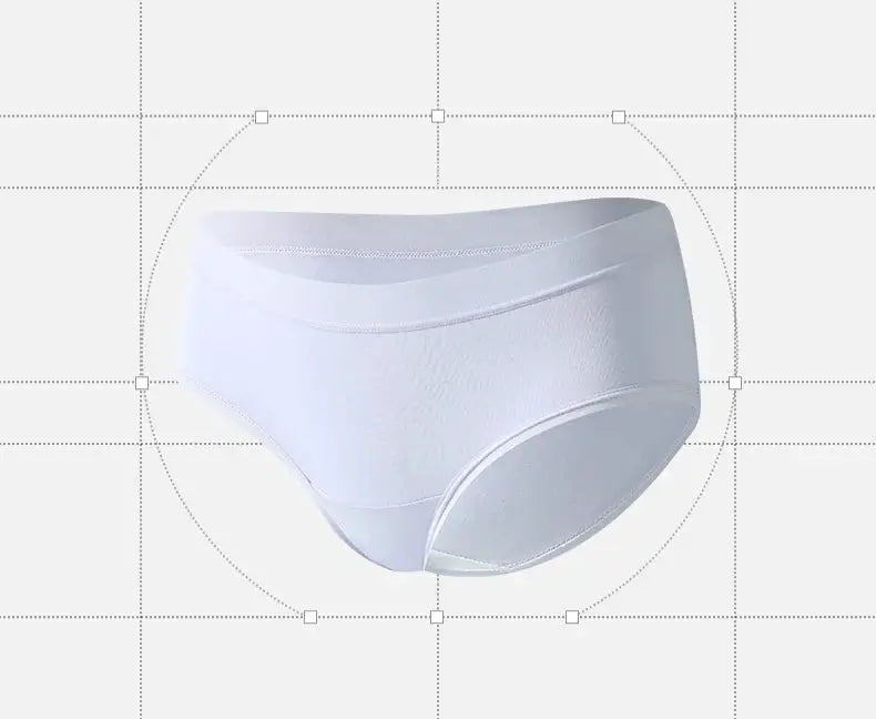 Women’s cotton briefs from Simples Market, white, breathable fabric