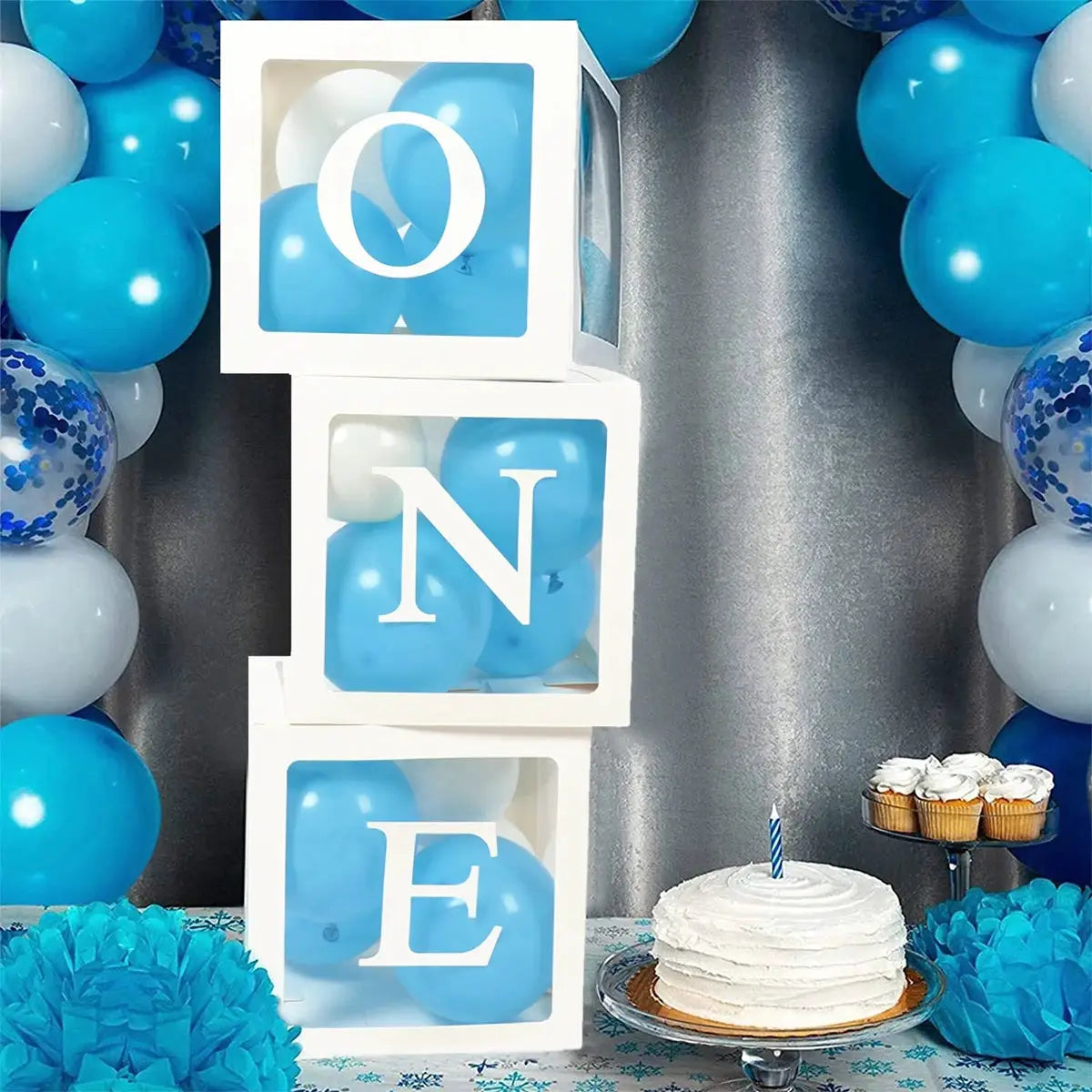 Letter Balloon Box For First Birthday One Year Old Party Decor For Boys And Girls Baby Shower And Wedding Supplies