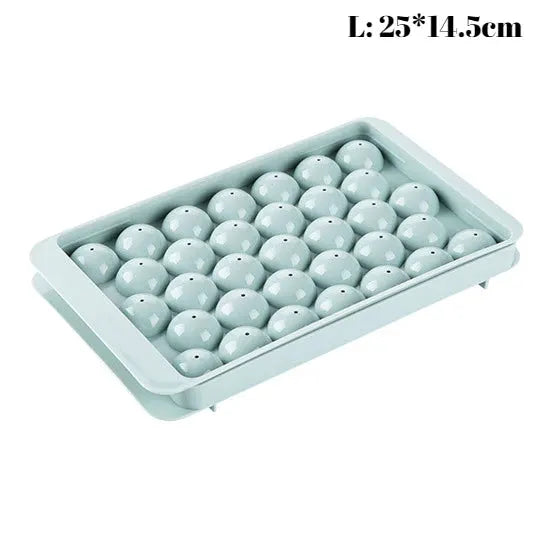 3D Round Ice Cube Tray With Lid Diamond Style Plastic Ice Mold Spherical Ice Ball Maker For Kitchen Bar