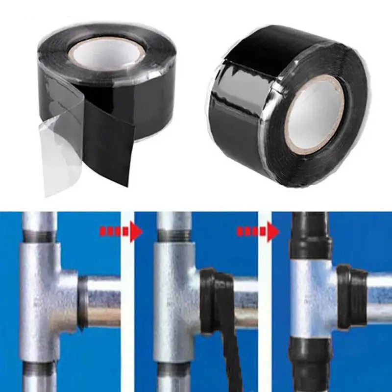 Waterproof Silicone Rubber Self Adhering Insulating Tape For Pipes Hoses Electrical Repairs Multi Purpose