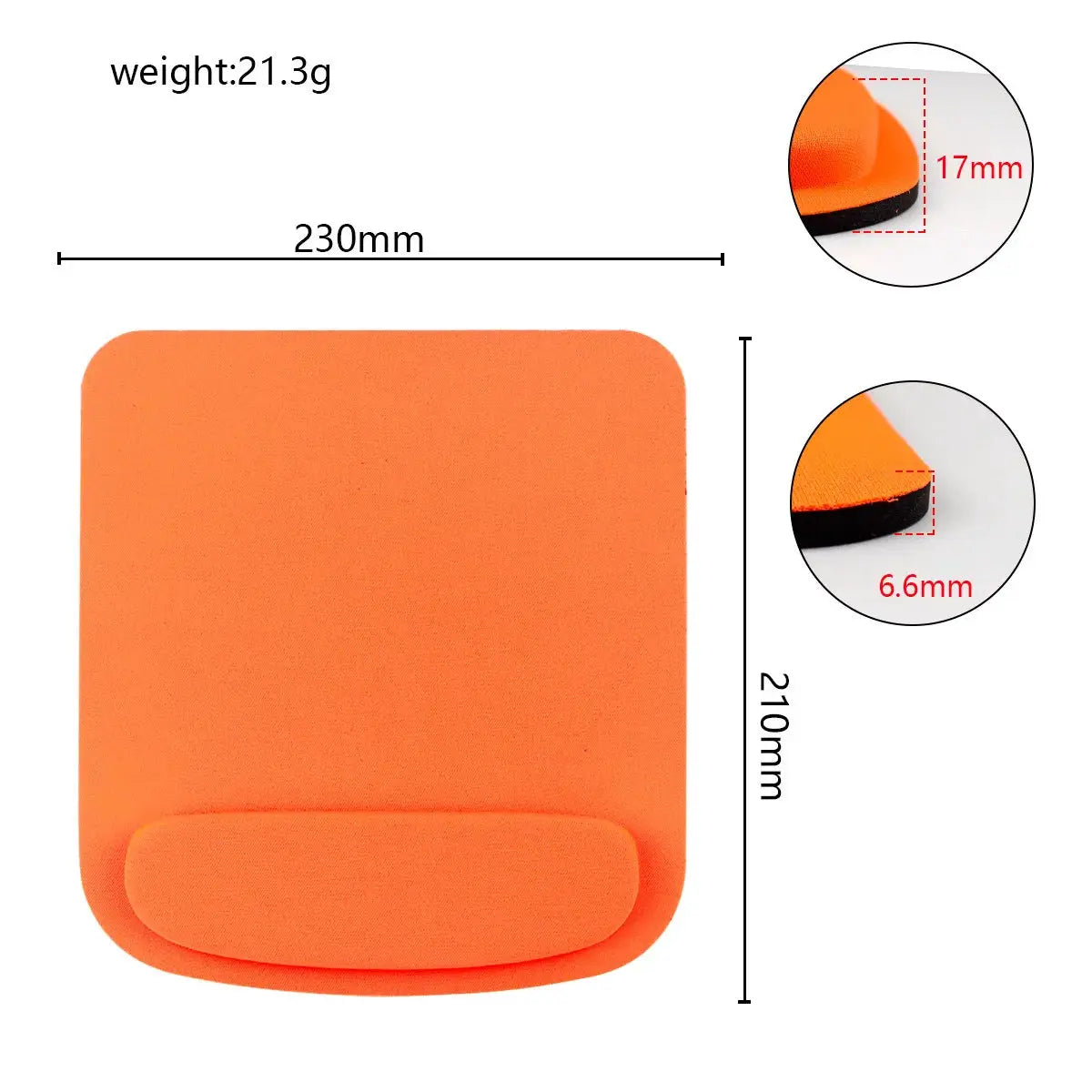 Ashiboogoole Ergonomic EVA Mouse Pad Wrist Rest for Computer and Office Use Solid Color Comfort Mat
