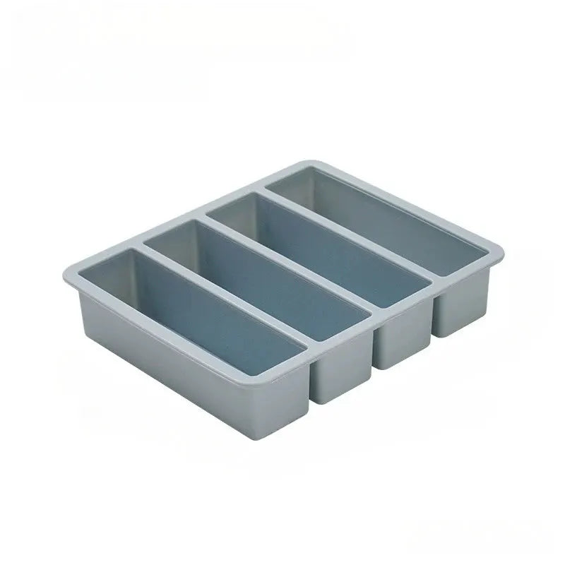 4 Grid Giant Silicone Ice Cube Tray Long Strip For Whiskey Barware Non Toxic Durable Large Ice Cubes