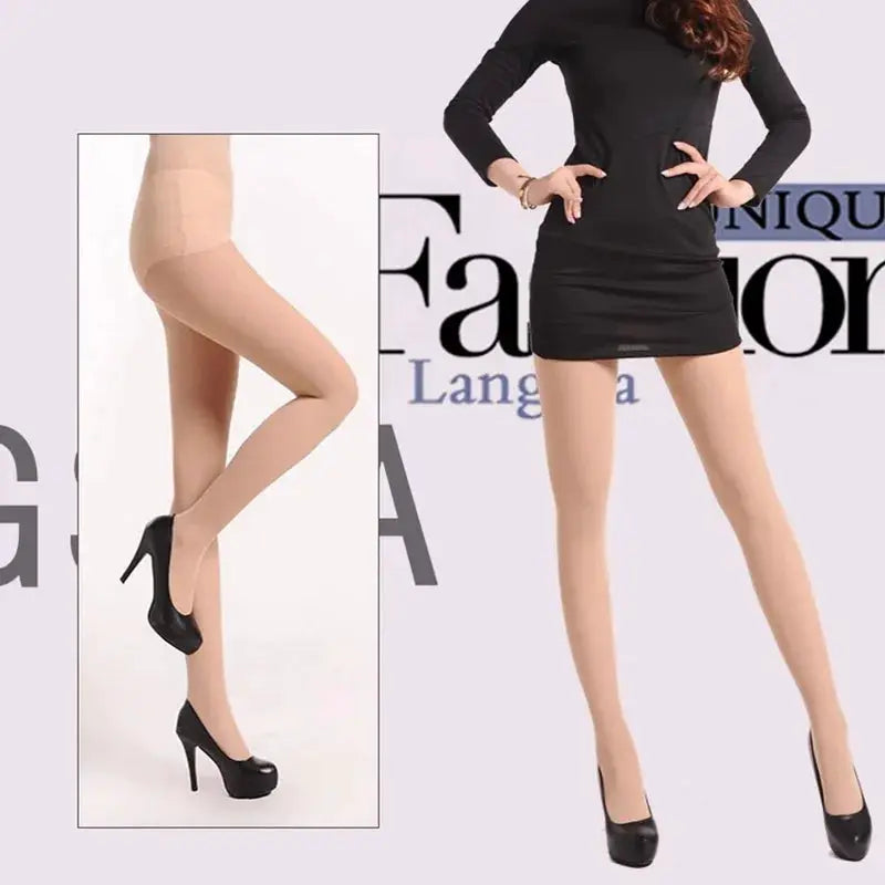 Nude nylon tights for women, 80D seamless full-length stockings by Simples Market