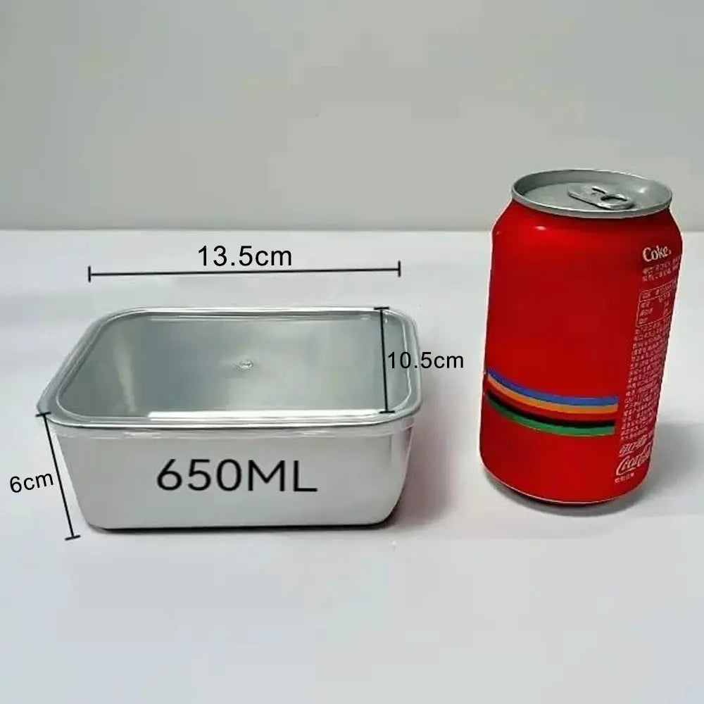 Stainless Steel Food Storage Container With Airtight Lid For Fridge Small Thickened Kitchen Organizer