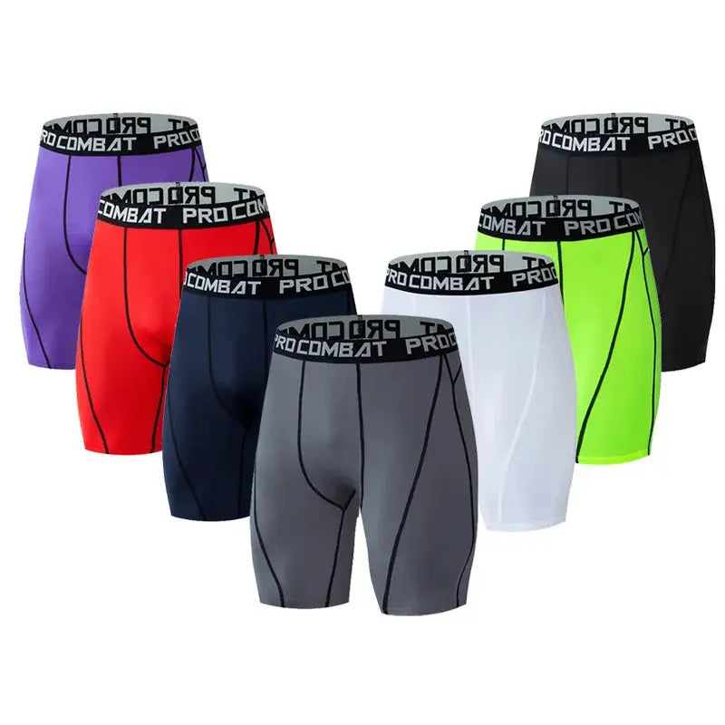 Mens Bodybuilding Compression Tights for Gym Workouts Elastic Skin Tight Leggings for Men