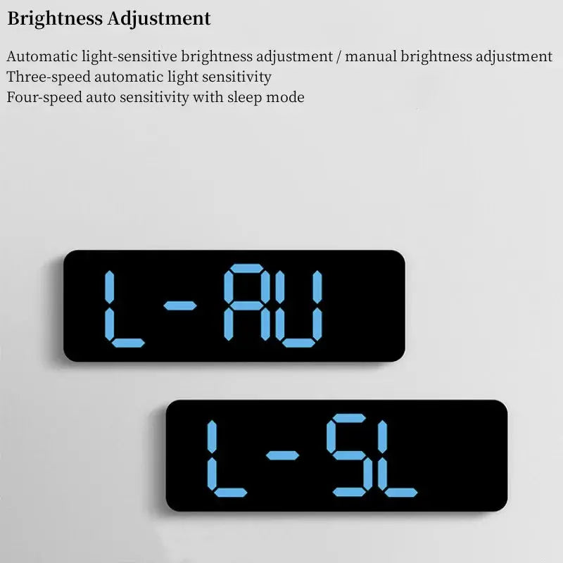Simples Market 9-Inch digital LED wall clocks, USB powered with temperature and humidity readouts and auto dimmer