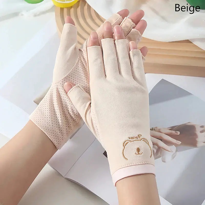 NailGuard Anti UV Fingerless Nail Gloves For Gel UV Protection During LED Nail Treatments