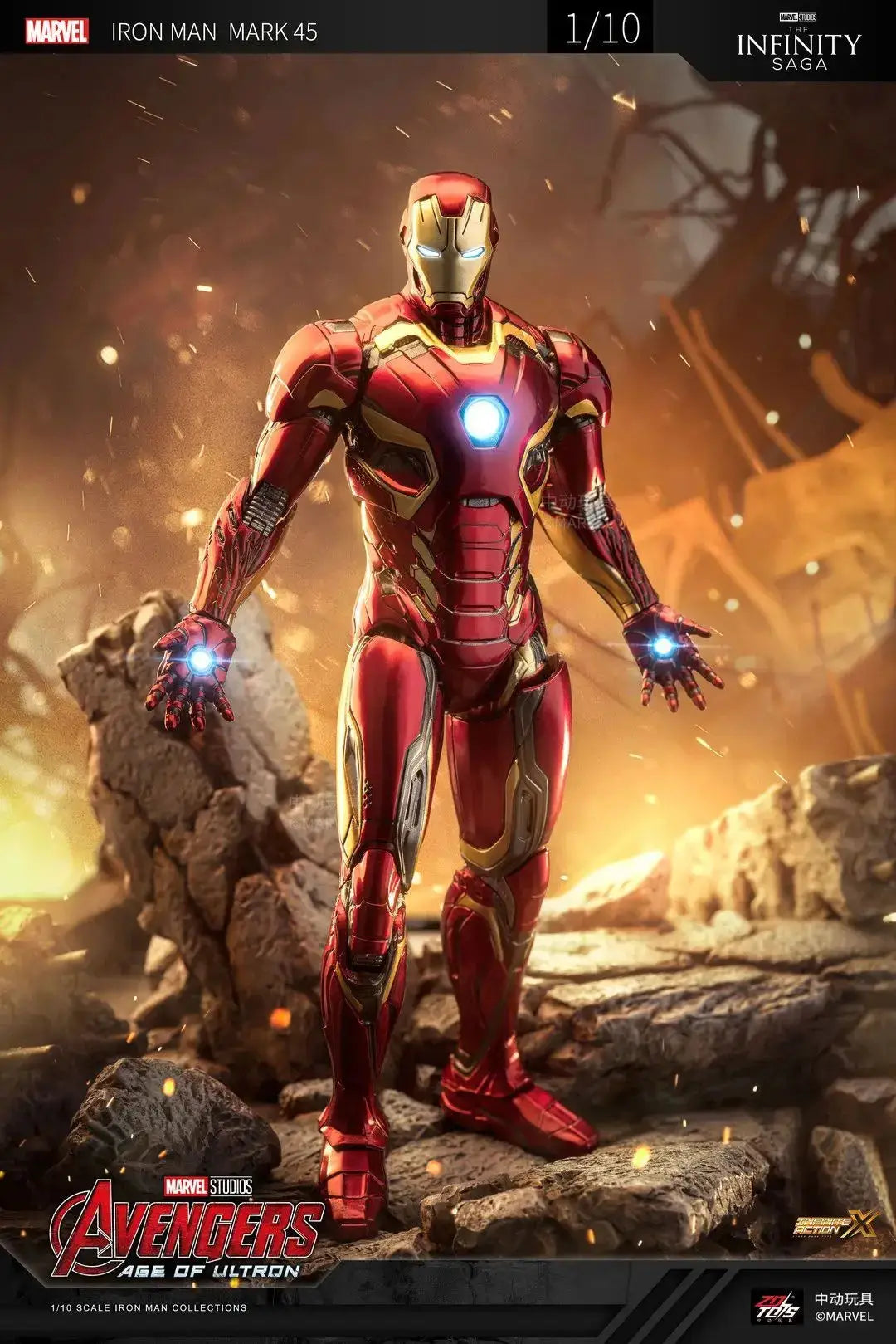 ZDTDS Iron Man Avengers MK37 Hammerhead MK12 MK38 Igor MK9 Iron Patriot War Machine Action Figure Collectible Toy