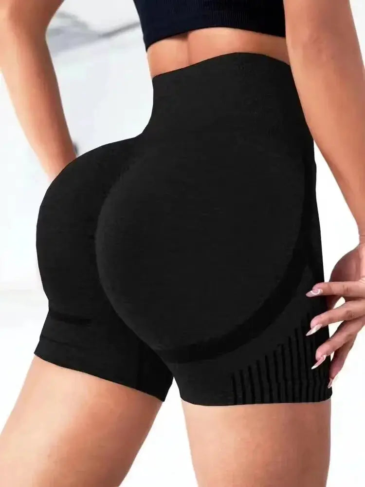 FlexiFit Women Yoga Shorts Seamless High Waist Fitness Shorts With Breathable Stretch for Yoga Running and Gym