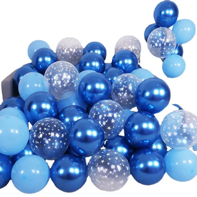 20 Pack Pearl Blue Thick Transparent Latex Balloons With Starry Sky Effect For Birthdays Weddings Graduation Decoration