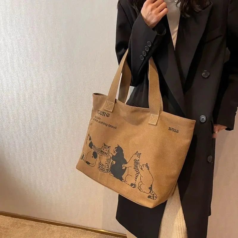UrbanCanvas Womens Canvas Tote Bag Spacious Durable Shoulder Bag With Zipper Closure For Work