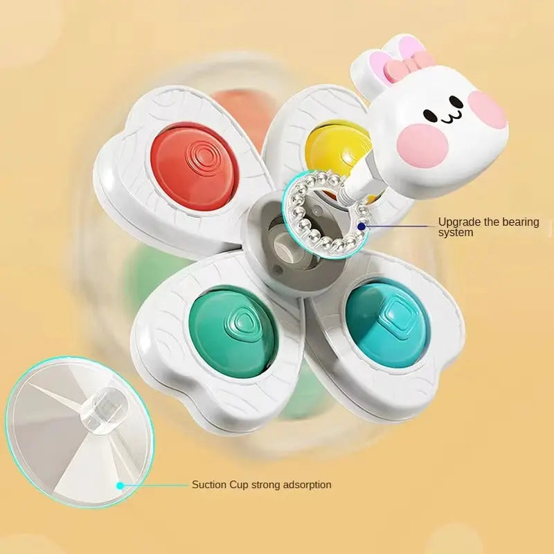 Baby Sucker Spinning Bath Toys for Montessori Education Rotating Toys for Toddlers and Infants