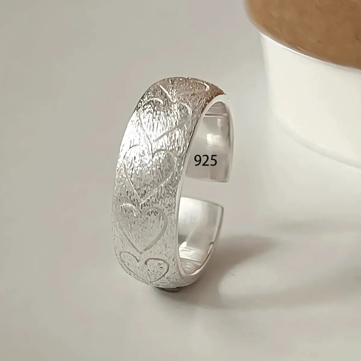 925 Sterling Silver Love Heart Ring With Hanadama Pearl For Women Gift Jewelry Birthday