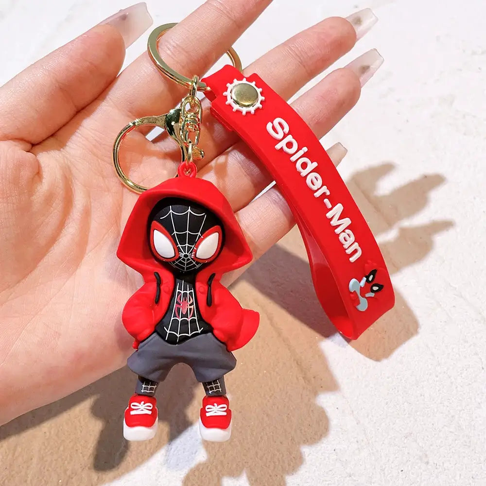 Marvel Spider Man Keychain 1 Pack or 4 Pack Avengers Cartoon Comics Key Ring Pendant Gift for Friends