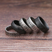 Fashion Retro Viking Rune Ring For Men And Women 316L Stainless Steel Odin Letter Ring Amulet Jewelry Gift Wholesale - Simples Market