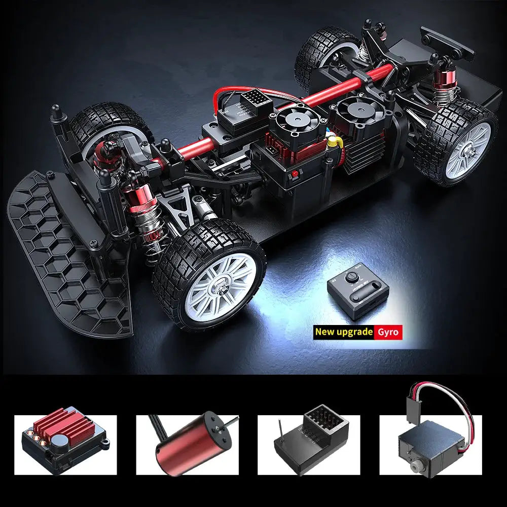 MJX 14303 1/14 RC drift car, red chassis, 4WD brushless with 2.4G remote