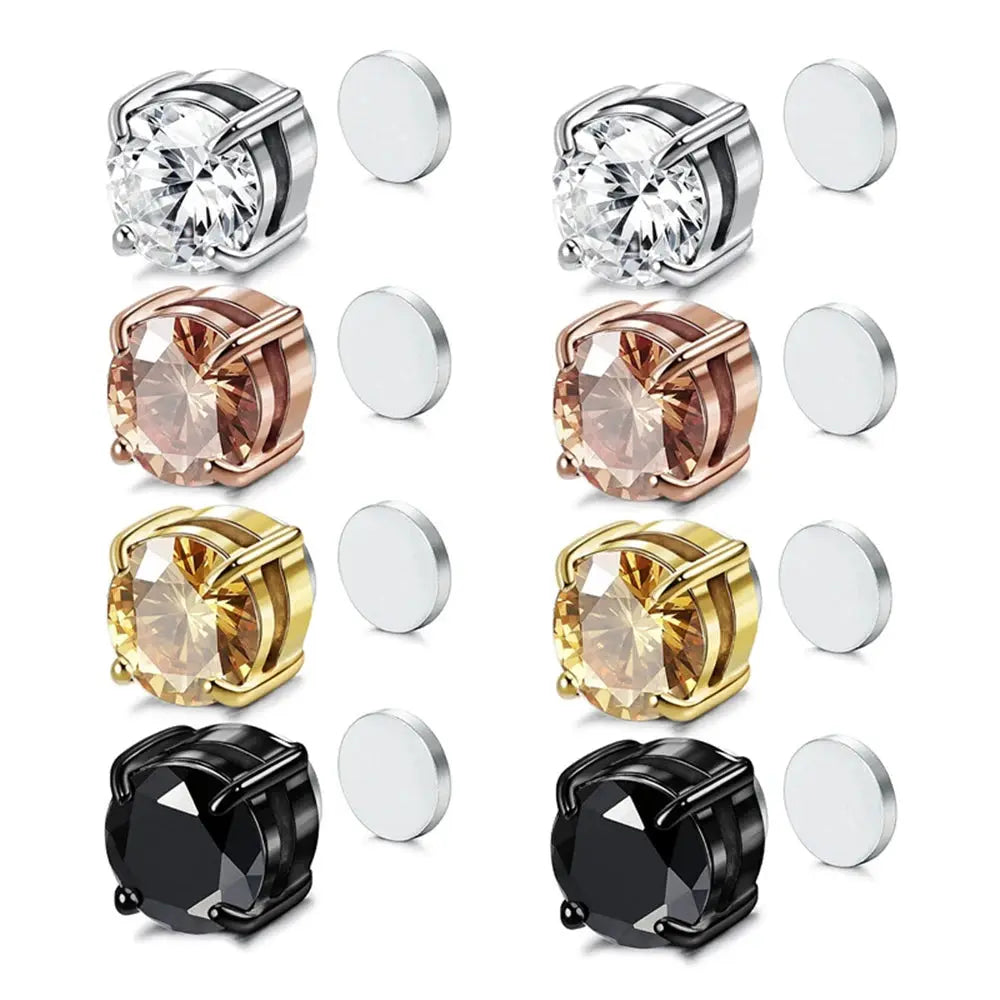 Crystal Magnetic Clip Earrings Non Piercing Fashion Jewelry For Men And Women Gift