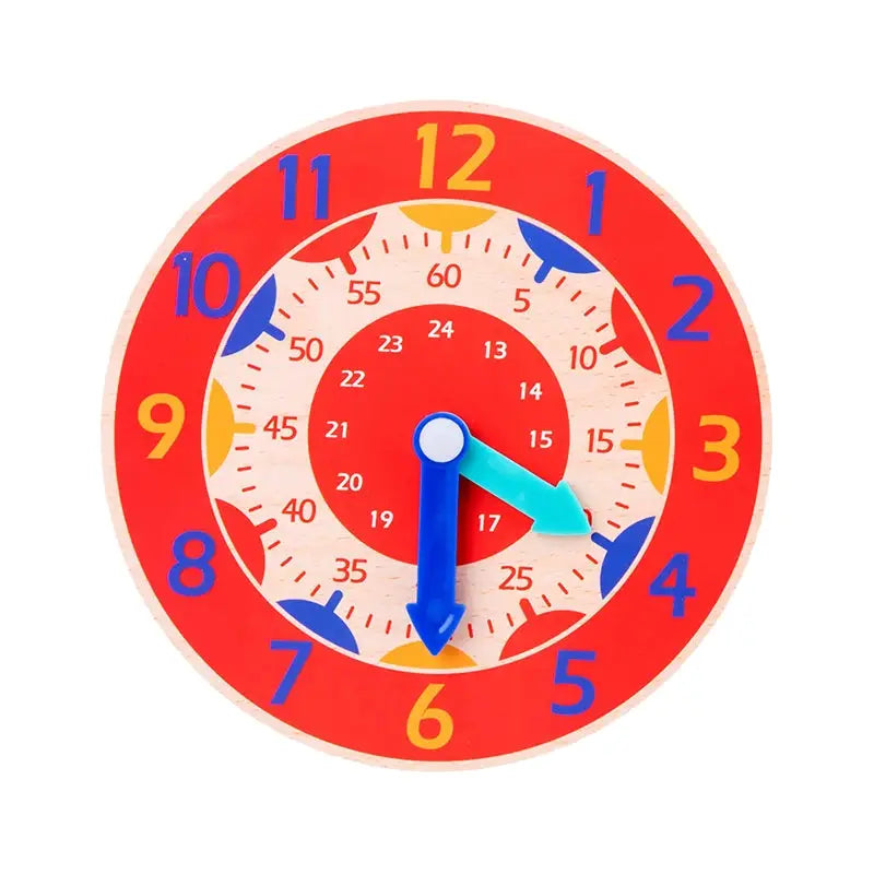 Kids Montessori Wooden Clock Toy For Time Learning Educational Aid For Children Primary School Age 3 12 Tell Time Toy