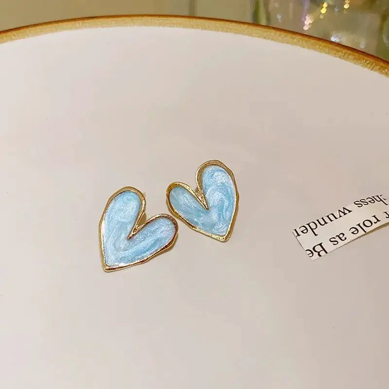Heart Pearl Drop Earrings For Women New Fashion Sweet Elegant Trend Jewelry Accessories