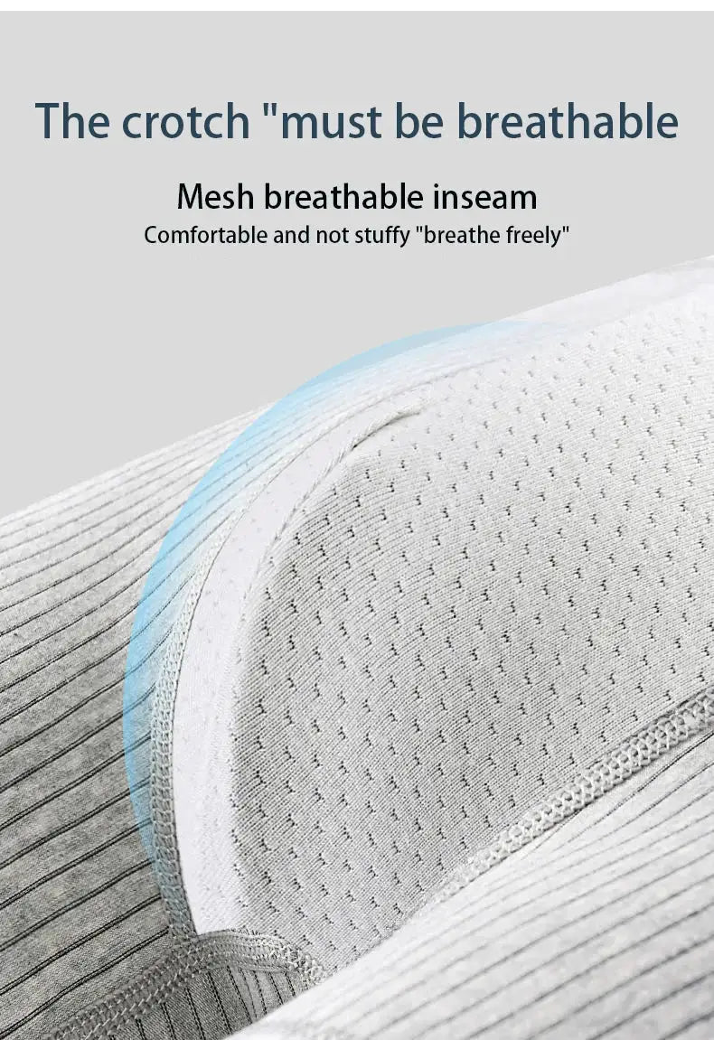 Men's boxer briefs with breathable gray mesh fabric and perforated texture from Simples Market