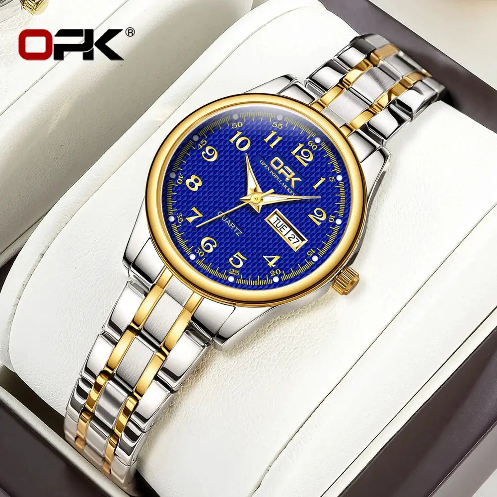 OPK 8110 Ladies Waterproof Quartz Watch With Stainless Steel Strap Luxury Timepiece