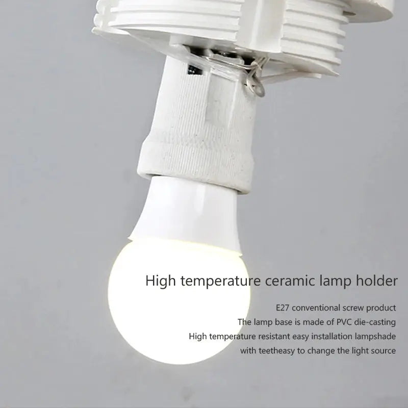 LED ceiling light with white glass ball globe and ceramic socket by Simples Market