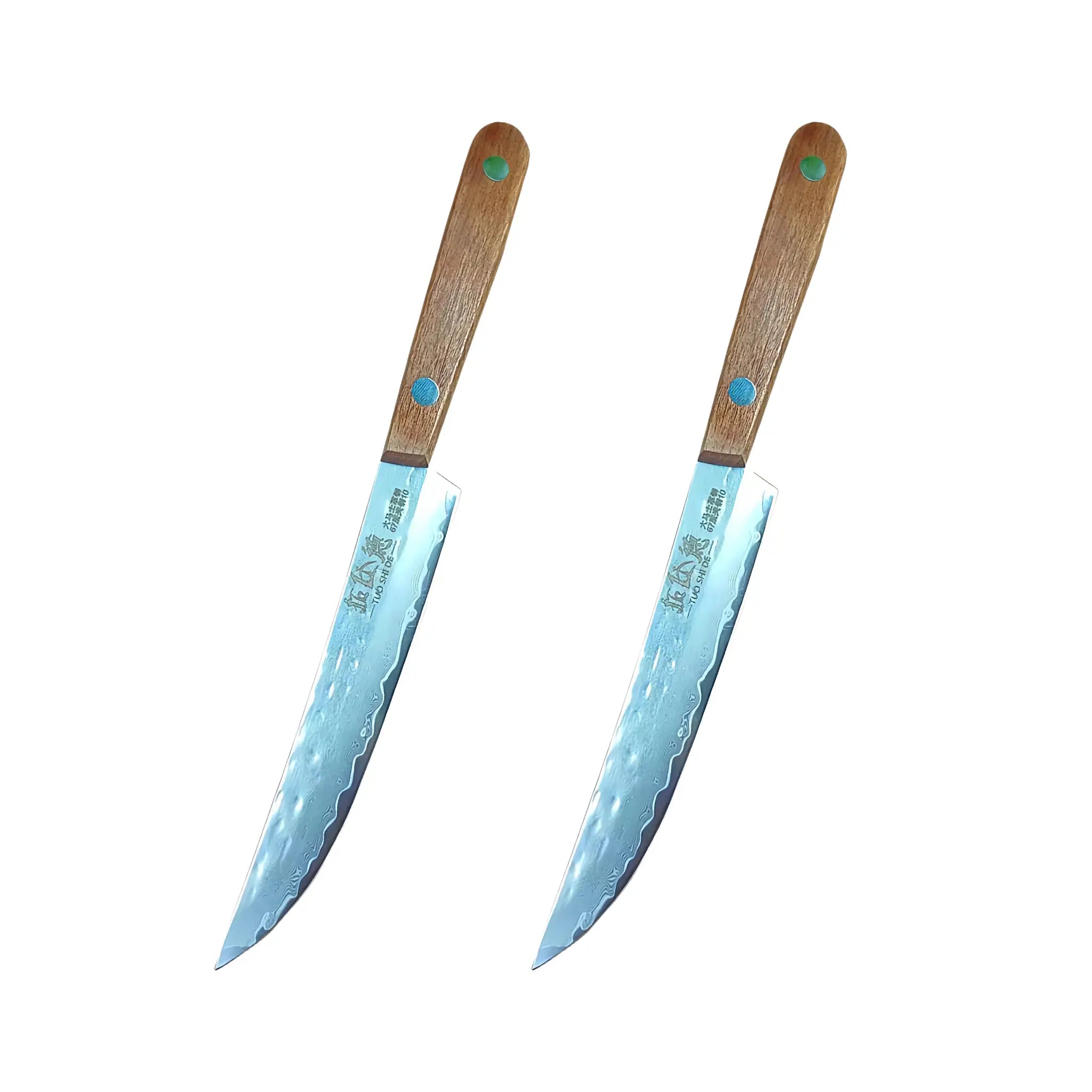67 Ply Forged Damascus Steel Fruit Knife With Sharp Blade For Peeling And Boning Solid Wood Handle Kitchen Knife