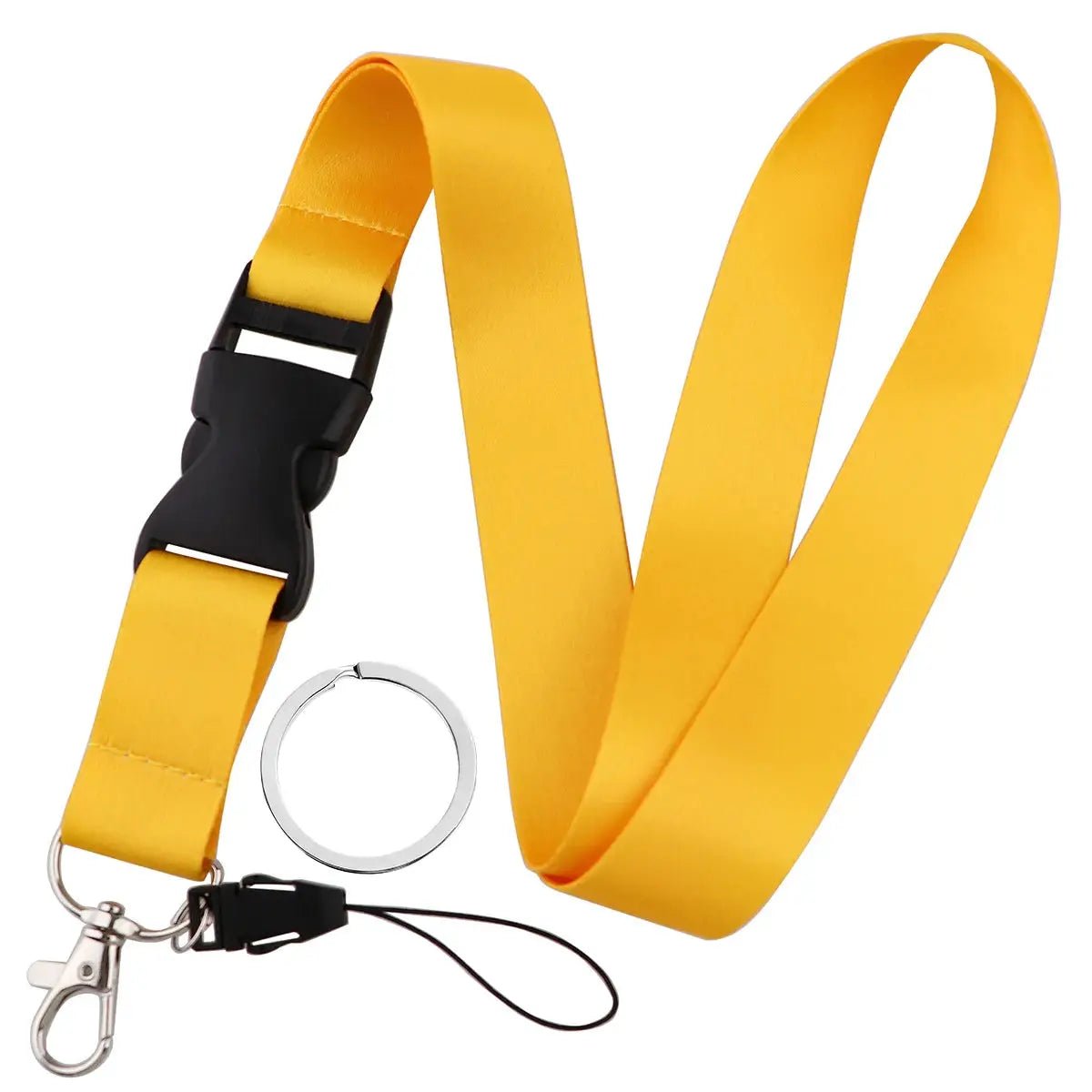 Fashion Mobile Phone Lanyard Pure Color Neck Strap For Keys ID Card Pass Holder Key Ring With Zinc Alloy Lobster Clasp - Simples Market