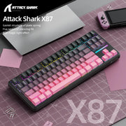 Attack Shark X87 Macro Drive Bluetooth Mechanical Keyboard 87 Key Hot Swappable RGB Lighting