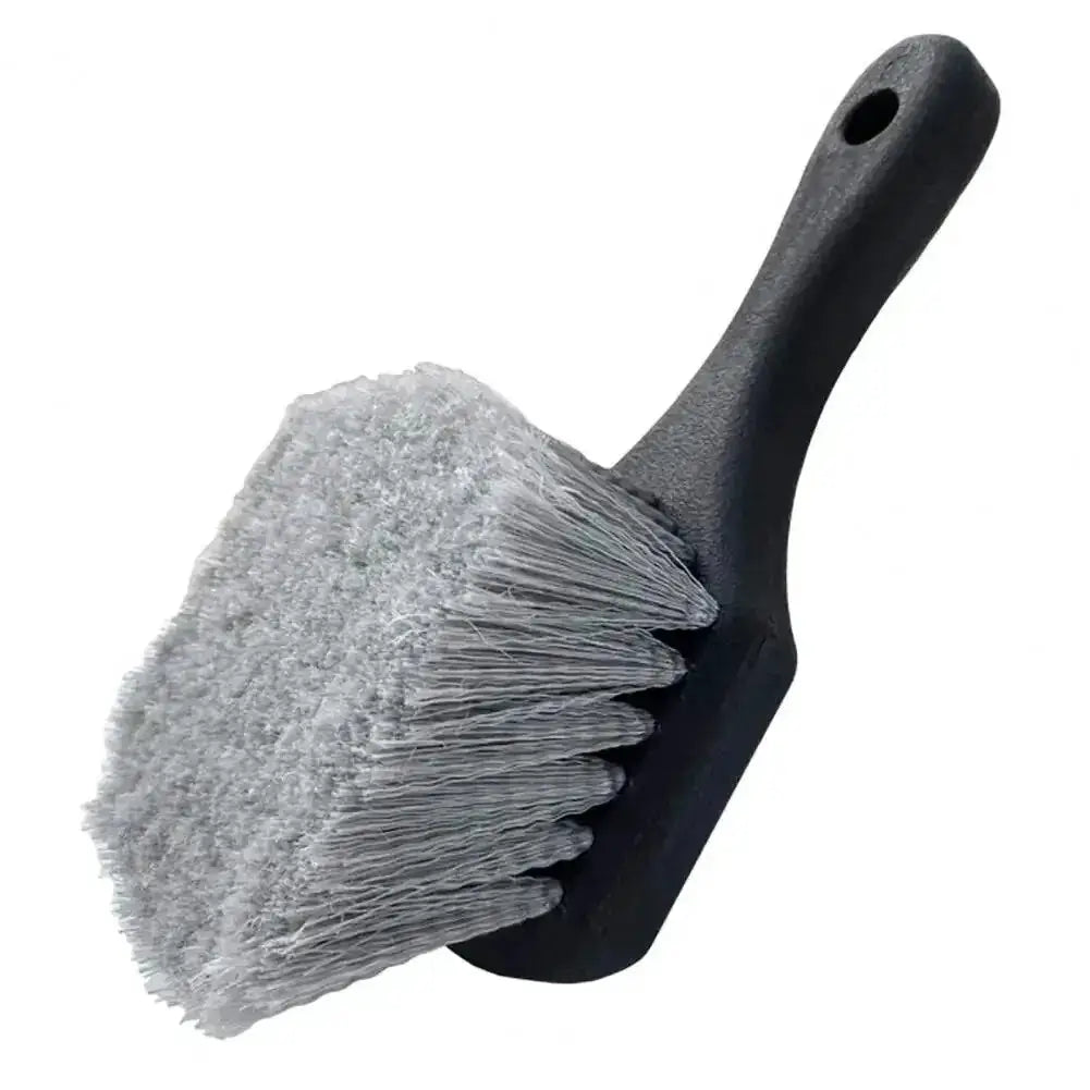 Simples Market car wheel cleaning brush with short black handle and gray bristle head for rims