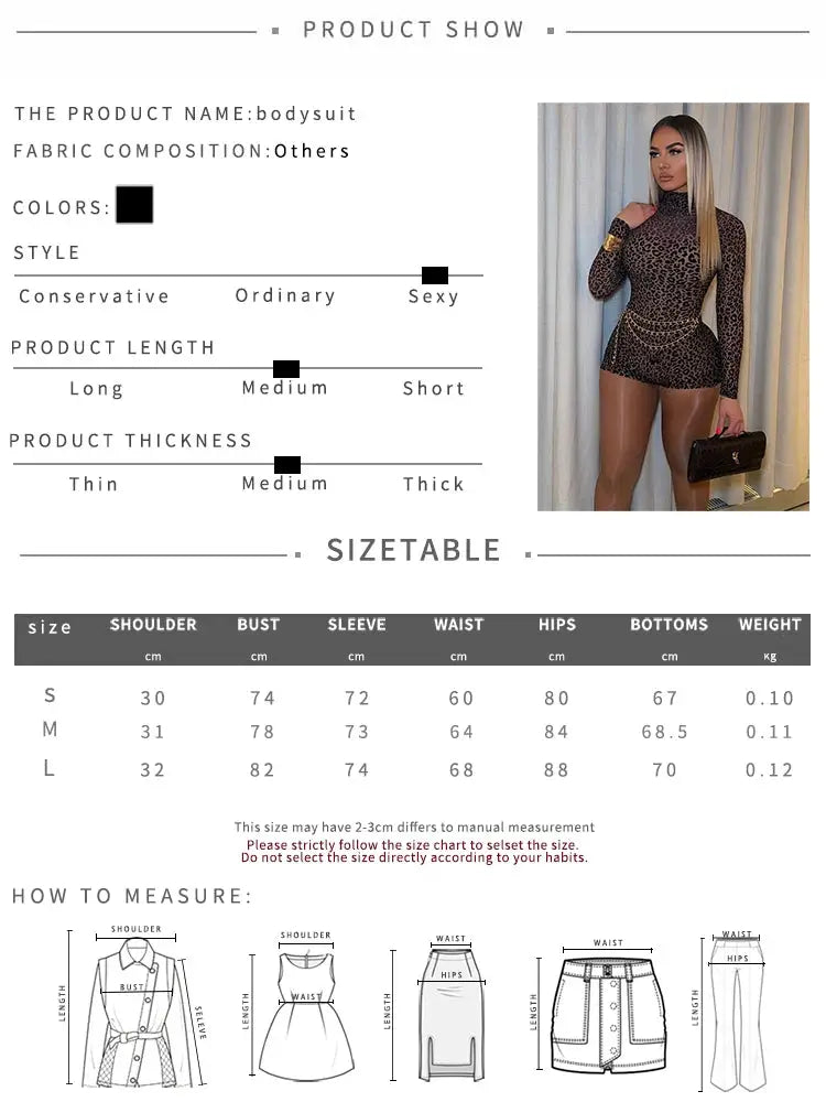 Simples Market Sisterlinda leopard-print jumpsuit; high-neck, long-sleeve, slim-fit for juniors