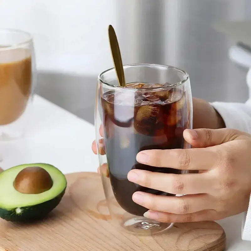 Heat Resistant Double Wall Borosilicate Glass Cup 80-650ml Transparent Insulated Mug Set For Coffee Tea Beer Water Gift
