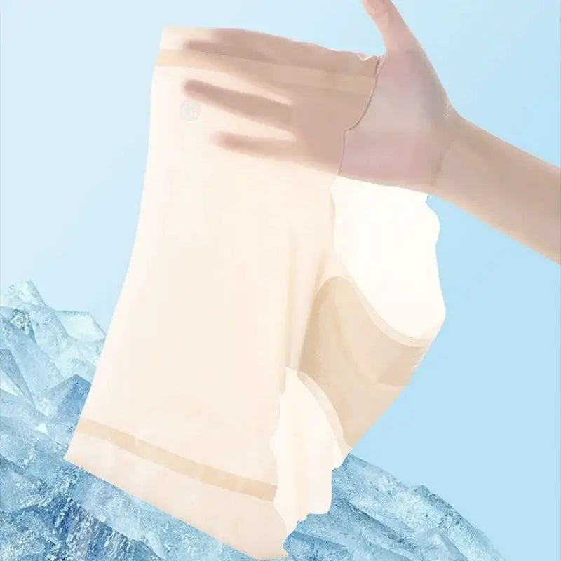 Simples Market 7-piece set ultra-thin beige panties, ice silk, quick-dry, low-rise underwear