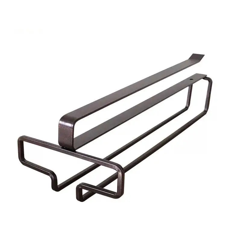 No Drilling Metal Wine Glass Holder Under Cabinet Stemware Rack For Kitchen Organization And Bar Storage