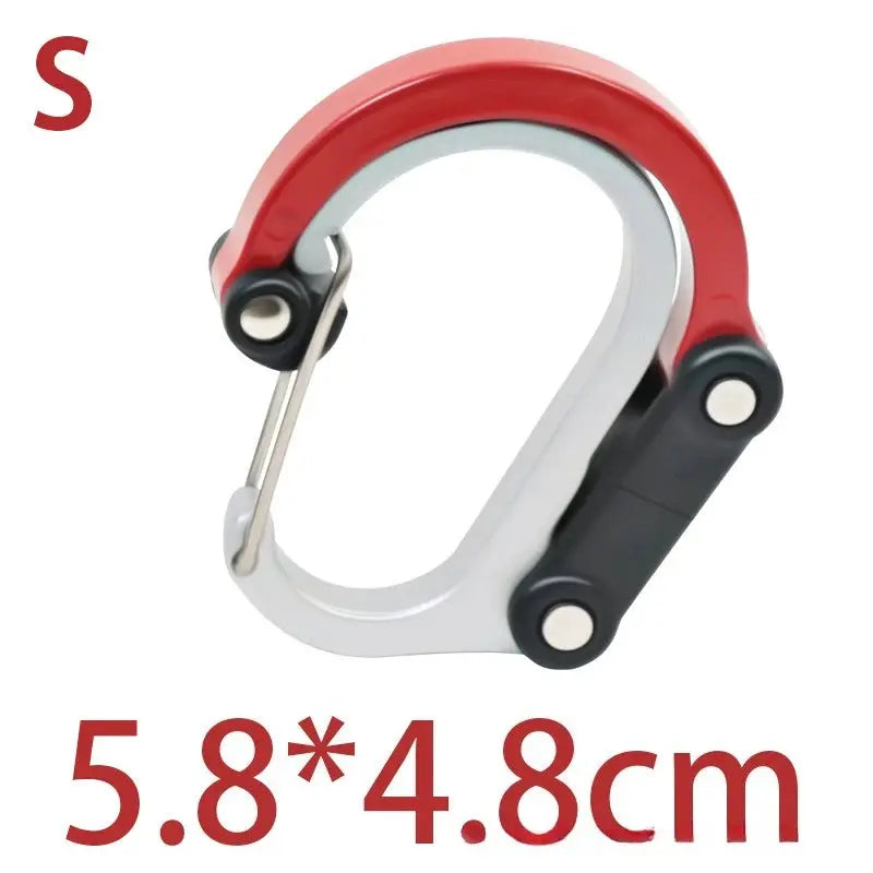Camping Gear Clip Carabiner With Rotating Hook Non Locking Strong Clip For Hiking Fishing Travel Backpack