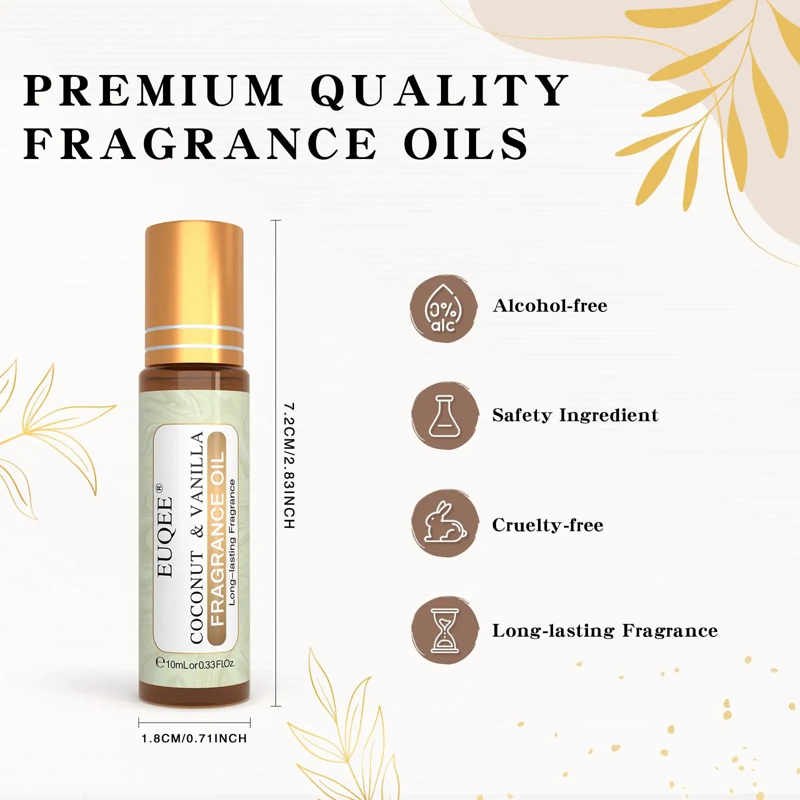 EUQEE 10ml Fragrance Oil Roll On Long Lasting Scent Inspired By La Vie Est Belle CHANCE Jadore For Men And Women