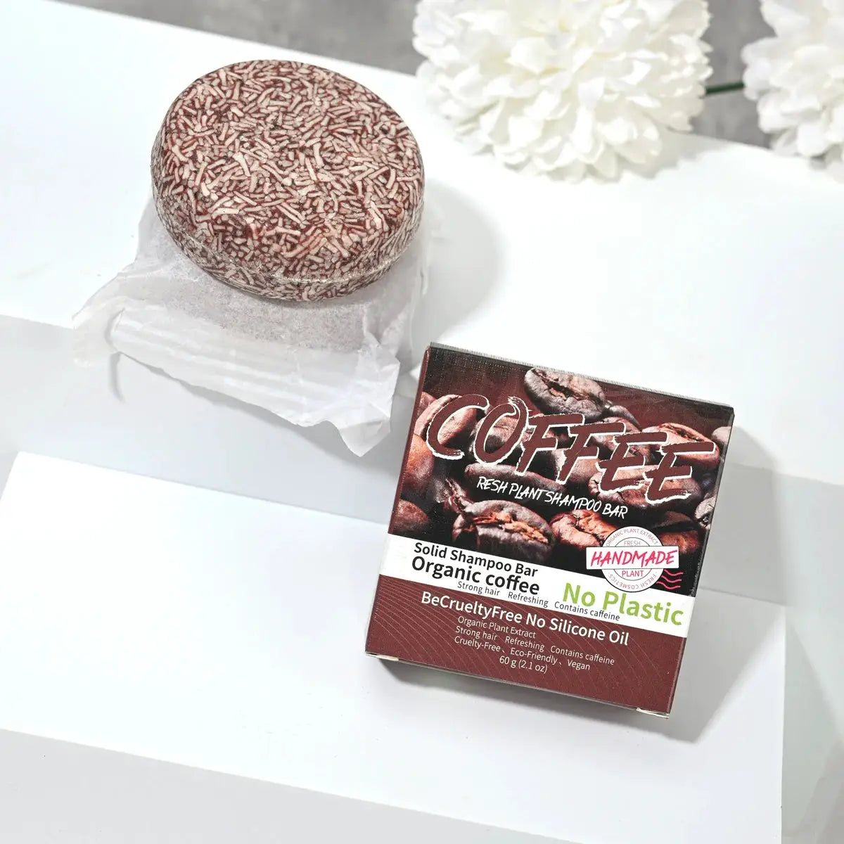Coffee Flavored Handmade Solid Shampoo Bar For Men Oil Control And Dandruff Removal With Hair Essential Oils