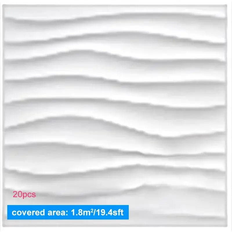 20 Pcs 3D Wall Panels 30x30cm Indoor Wall Decor For Living Room Bedroom Hotel Office Mural Tile Panels