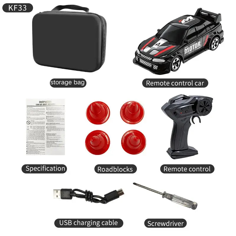 2026 KF20 1:64 Drift RC Car Four Wheel Drive Remote Controlled Racing Car Full Proportion Desk Competition Toy for Boys