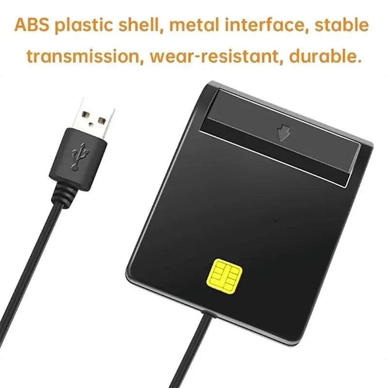 Portable USB 2.0 Card Reader Multi Function For DNIE ATM CAC IC ID Bank SIM Cards