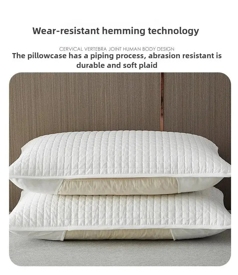 Simples Market white quilted pillow covers, 2-pack, 72×45 cm, waterproof anti-mite protective pillowcases